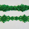 Beaded Corded Lace Trim 100% Polyester Net Mesh