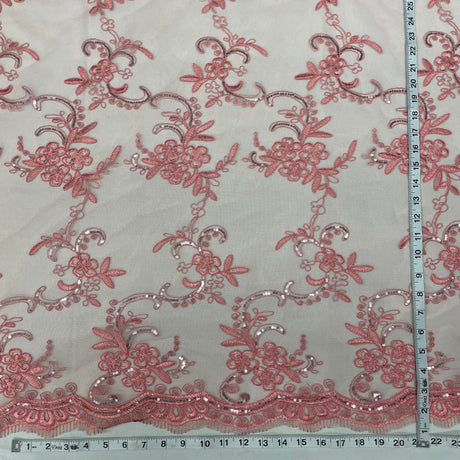 Sequined Corded Lace Fabric 54" Wide