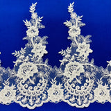 Beaded Corded Lace Trimming 15"