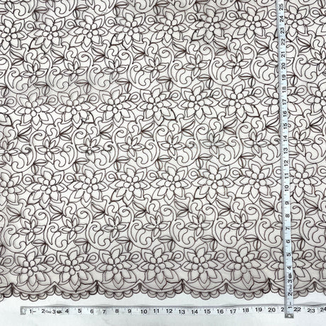 Corded Bridal Lace Fabric - Fuchsia, Turquoise, Emerald, 54" Width (1 Yard)