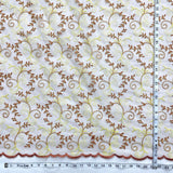 Embroidered Lace Polyester Fabric - Floral Mesh, 52" Width (1 Yard)