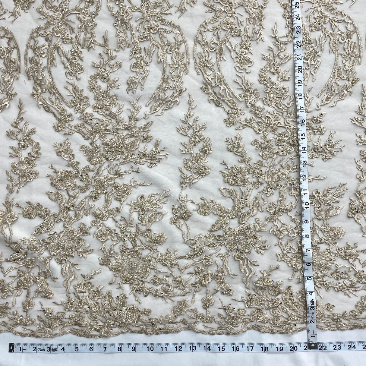 Beaded Embroidered Lace Mesh