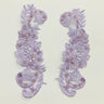 Beaded Lace Applique on Polyester Organza