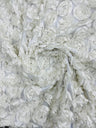 3D Roses On A Mesh Fabric - 54" Width, Color Options (1 Yard)