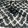 1 Yard Corded Bridal Lace Fabric Embroidered 100 Percent Polyester Net Mesh 50 inch Width