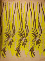 Wing Sequin Polyester Fabric - Angel Wing Sequin Mesh, 54" Width (1 Yard)