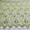 1 Yard Silver Beaded and Corded Bridal Fabric Lace Embroidered on Polyester Net Mesh for Wedding and Evening Gowns – 54"
