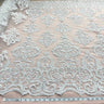 1 Yard Exquisite Corded Bridal Lace Fabric Embroidered on 100% Polyester Net Mesh White