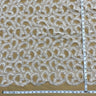 1 Yard Beaded Lace Fabric Embroidered on 100 Percent Polyester Organza White 54 inch Width