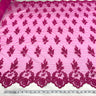 Corded Bridal Lace Fabric on Polyester Mesh