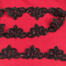 Beaded Corded Lace Trimming 2" Organza
