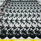 Beaded Corded Lace Fabric 54" Wide