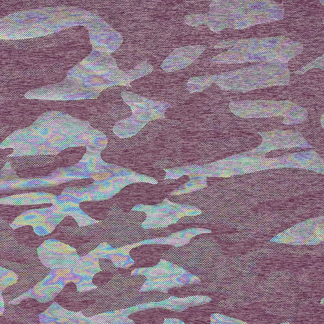 GI Jane Foil Printed EcoDelish Spandex Fabric - Camouflage Foil Print, 58" Width (1 Yard)