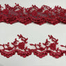 Beaded Corded Lace Trim Metallic