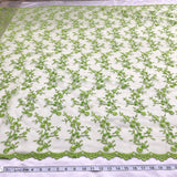 Beaded Lace Fabric on Polyester Net Mesh 54"