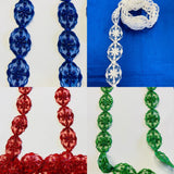 Beaded Corded Lace Trim 100% Polyester Net Mesh 1.5"