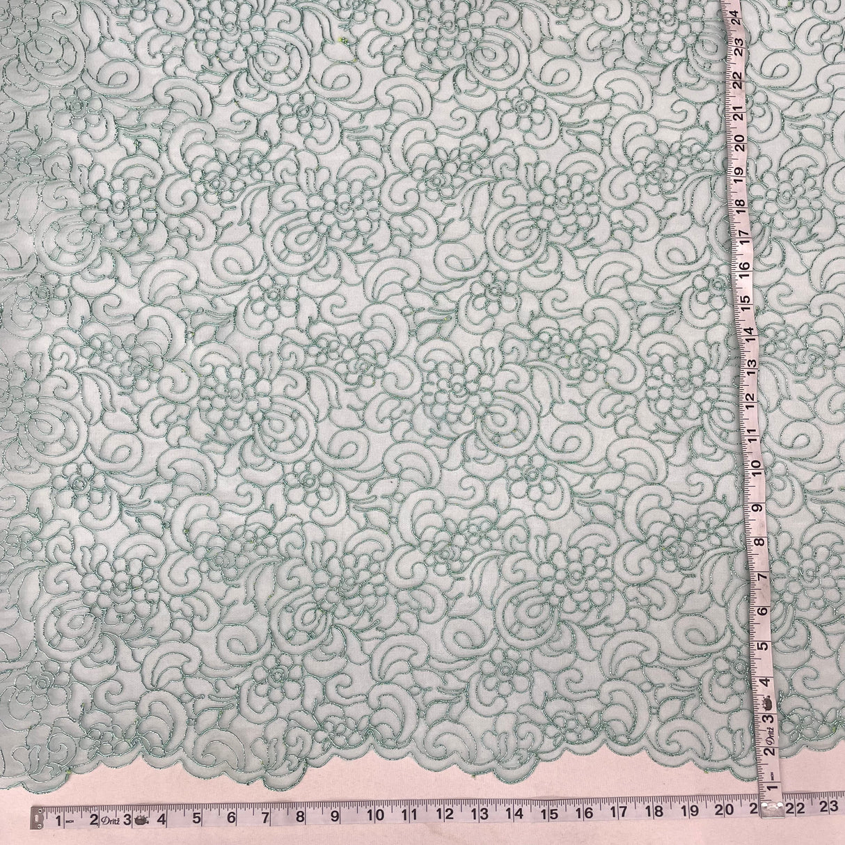 Polyester Corded Bridal Lace Fabric 53" Wide