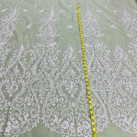 Beaded Embroidered Lace Mesh