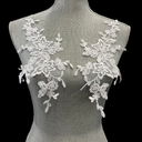 Corded Floral Applique Organza Lace