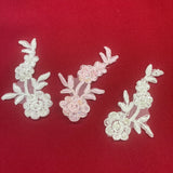 Beaded Corded Floral Lace Applique