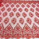 Beaded Corded Bridal Lace Mesh
