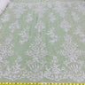 Beaded Lace Fabric Embroidered on Polyester Net Mesh