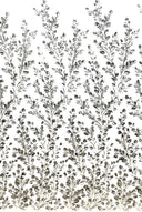 Beaded Sequined Lace Fabric - Embroidered On 100% Polyester Net Mesh, Silver, Rose Gold, 54" Width (1 Yard)