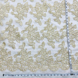 Corded Bridal Lace Embroidered Net Mesh
