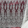 Beaded Lace Fabric on Polyester Net Mesh