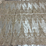 Embroidered Mesh Bridal Lace White