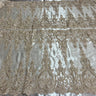 Embroidered Mesh Bridal Lace White