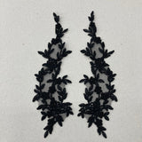Beaded Floral Lace Applique