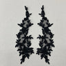Beaded Floral Lace Applique