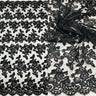 1 Yard Corded Bridal Lace Fabric Embroidered on 100% Polyester Net Mesh – 51"
