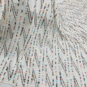 Sequined Chiffon Fabric White