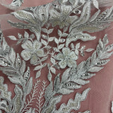 Beaded Corded Embroidered Bridal Lace