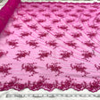 Beaded Lace Fabric - Fuchsia Beaded Embroidered Lace, 51" Width (1 Yard)