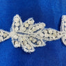 Beaded Lace Trimming Silver Metallic