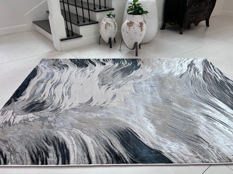 Color-Shift Foldable Flat Weave Area Rug Polypropylene Polyester Fabric - Shifting Hues Design, Indoor Outdoor, KV67, 7'9" X 10'2" (1 Unit)