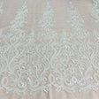 Beaded Embroidered Lace Fabric