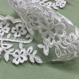 Embroidered Mesh Lace Trimming 6"