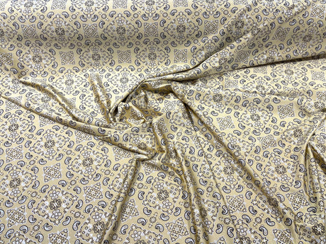 Bandanna Print Nylon Spandex Fabric - Bandanna Print, 58" Width (1 Yard)