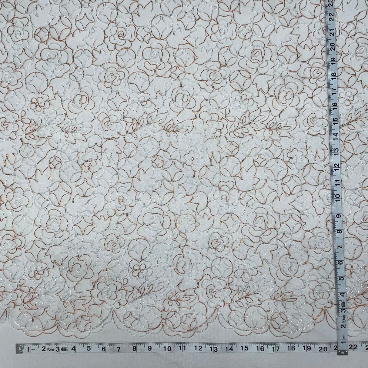 Corded Bridal Lace Fabric Embroidered Net Mesh
