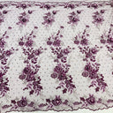 Beaded 3D Floral Lace Fabric