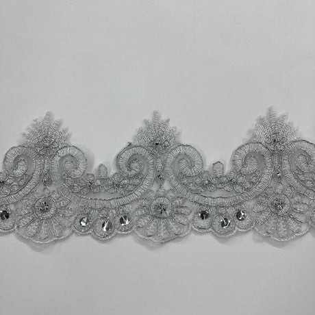 Beaded Corded Lace Trim