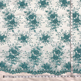Beaded Lace Fabric on Polyester Net Mesh