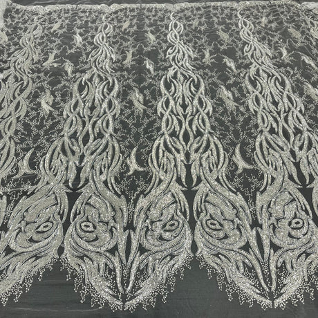 Beaded Corded Bridal Lace Fabric 58" Wide
