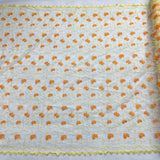 Embroidered Polyester Net Mesh Lace Fabric - Brown/Orange, 54" Width (1 Yard)