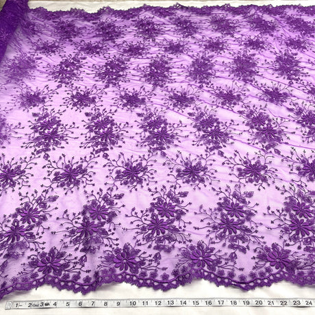 Embroidered Floral Lace Mesh