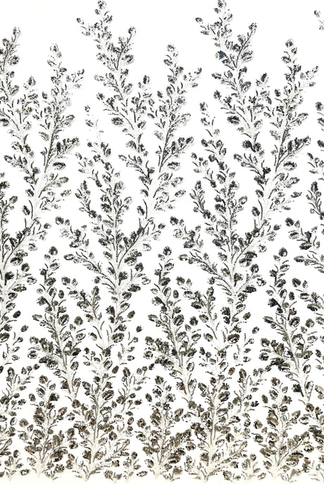 Beaded Sequined Lace Fabric
